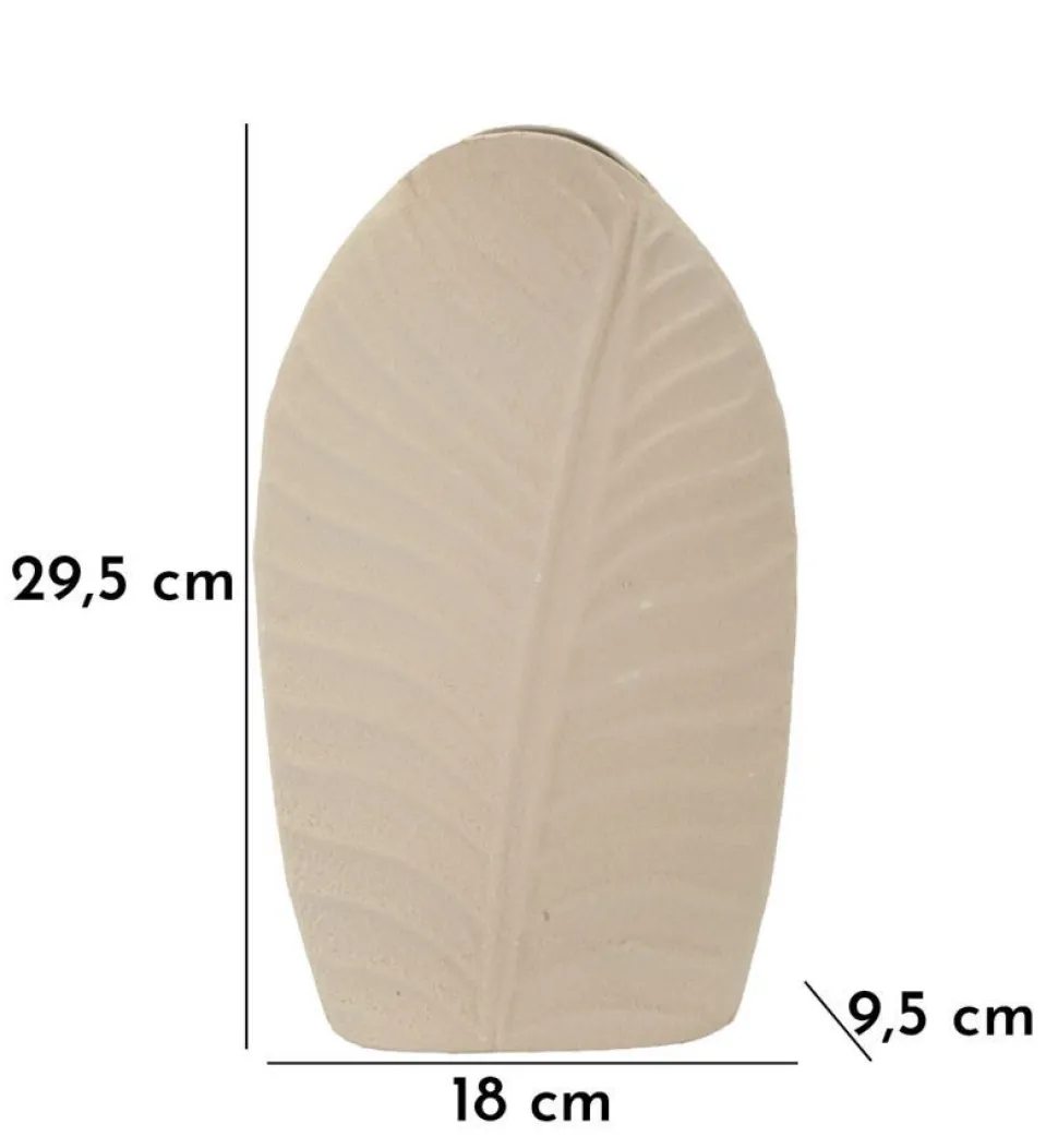 Vase Dune effet Sable surface Feuillue