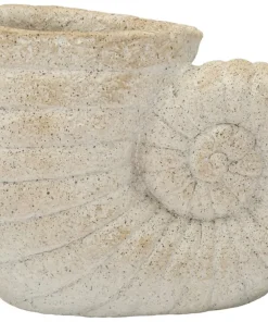 Vase en forme de coquillage sablé