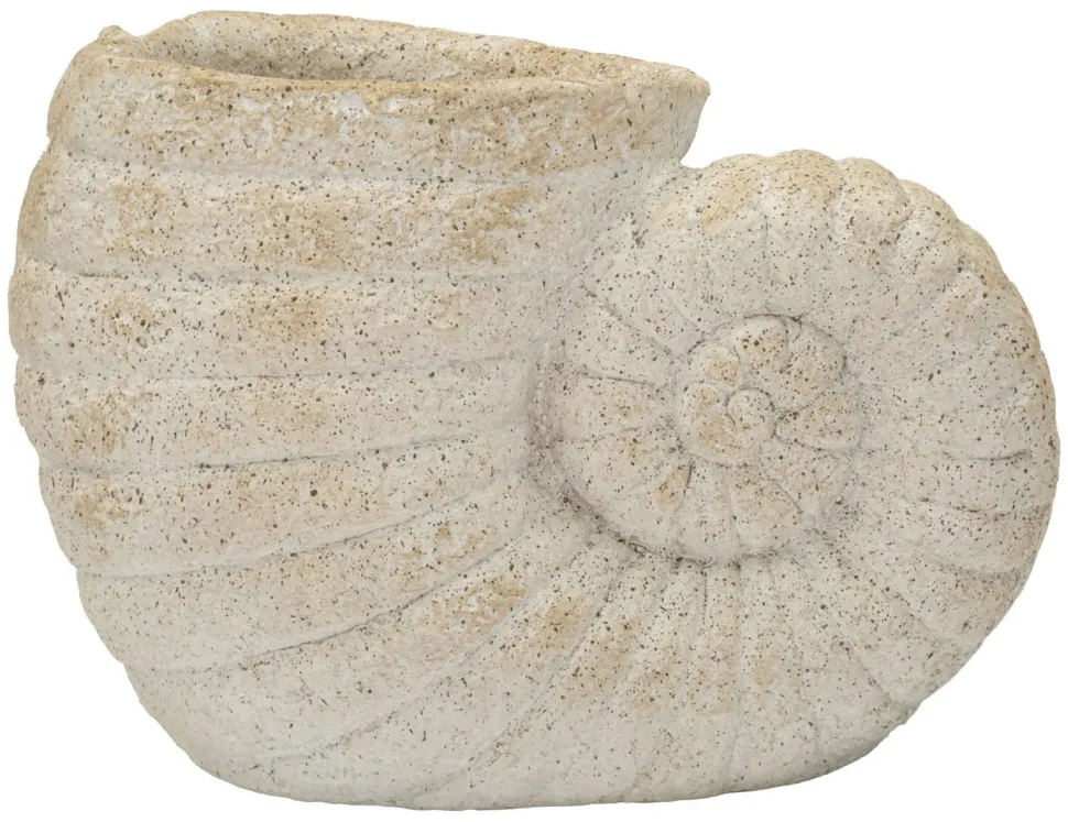 Vase en forme de coquillage sablé