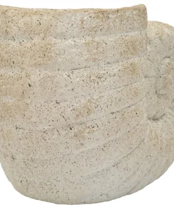 Vase en forme de coquillage sablé
