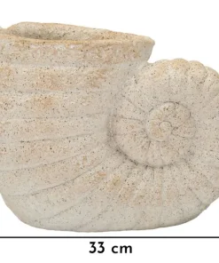Vase en forme de coquillage sablé