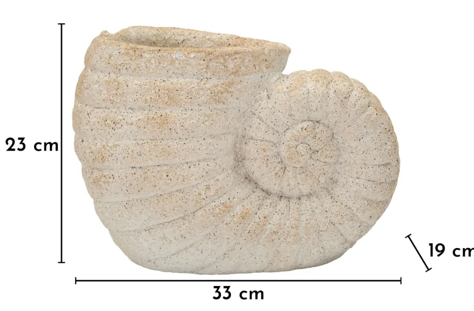 Vase en forme de coquillage sablé