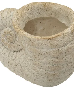 Vase en forme de coquillage sablé