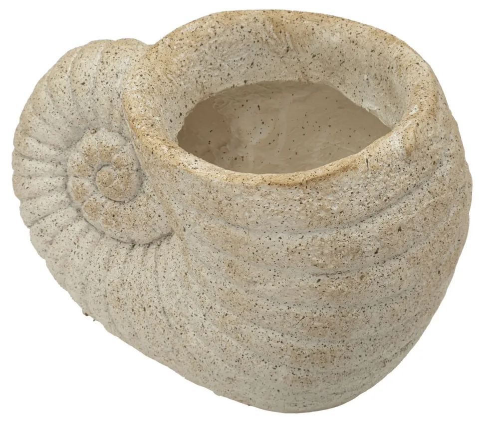 Vase en forme de coquillage sablé