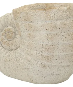 Vase en forme de coquillage sablé