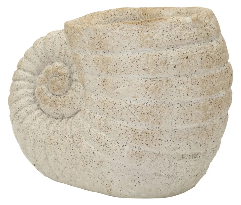 Vase en forme de coquillage sablé