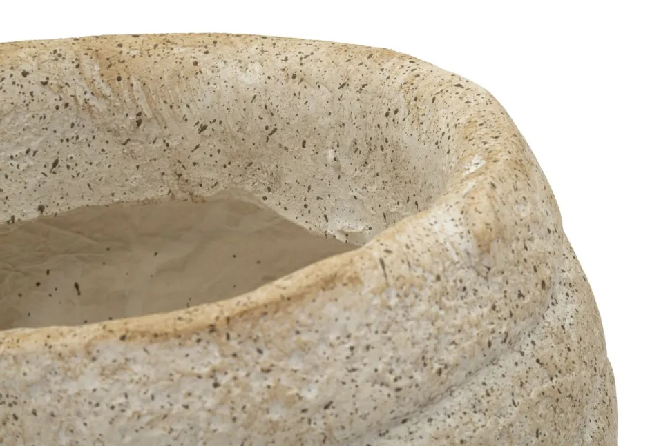 Vase en forme de coquillage sablé