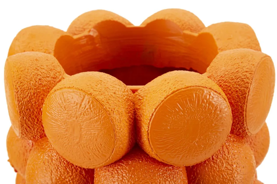 Vase en polyrésine motif Oranges Orange