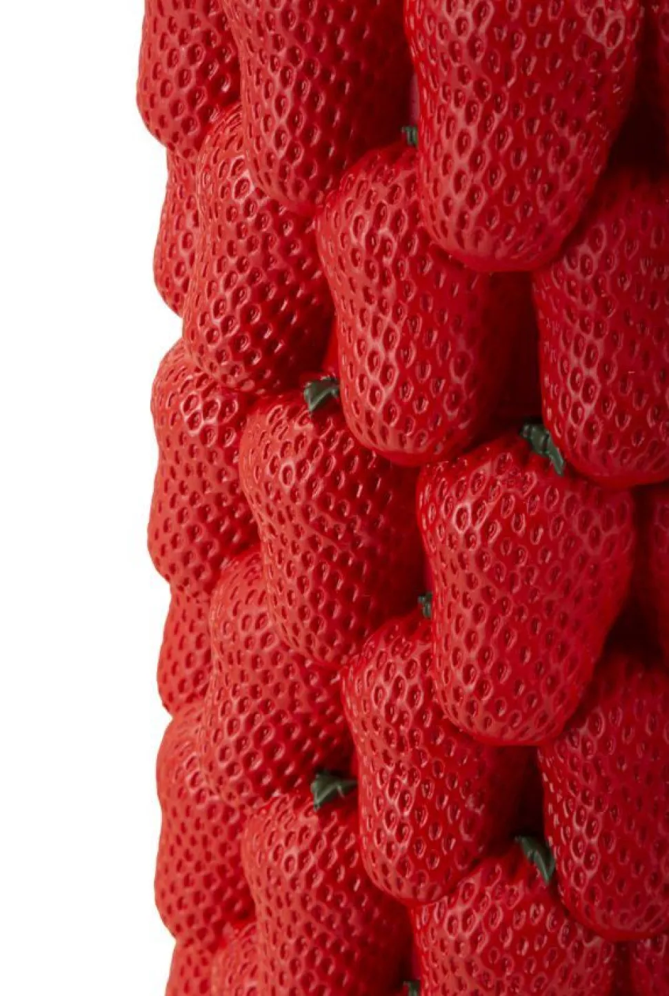 Vase en polyrésine rouge fraises
