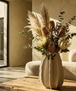 Vase en résine effet pierre