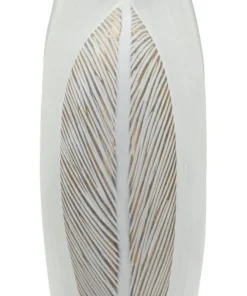 Vase en résine Ho Chi Minh Blanc et doré