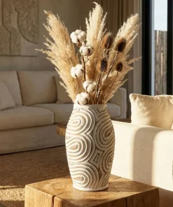 Vase en résine Oblix décorations en spirale