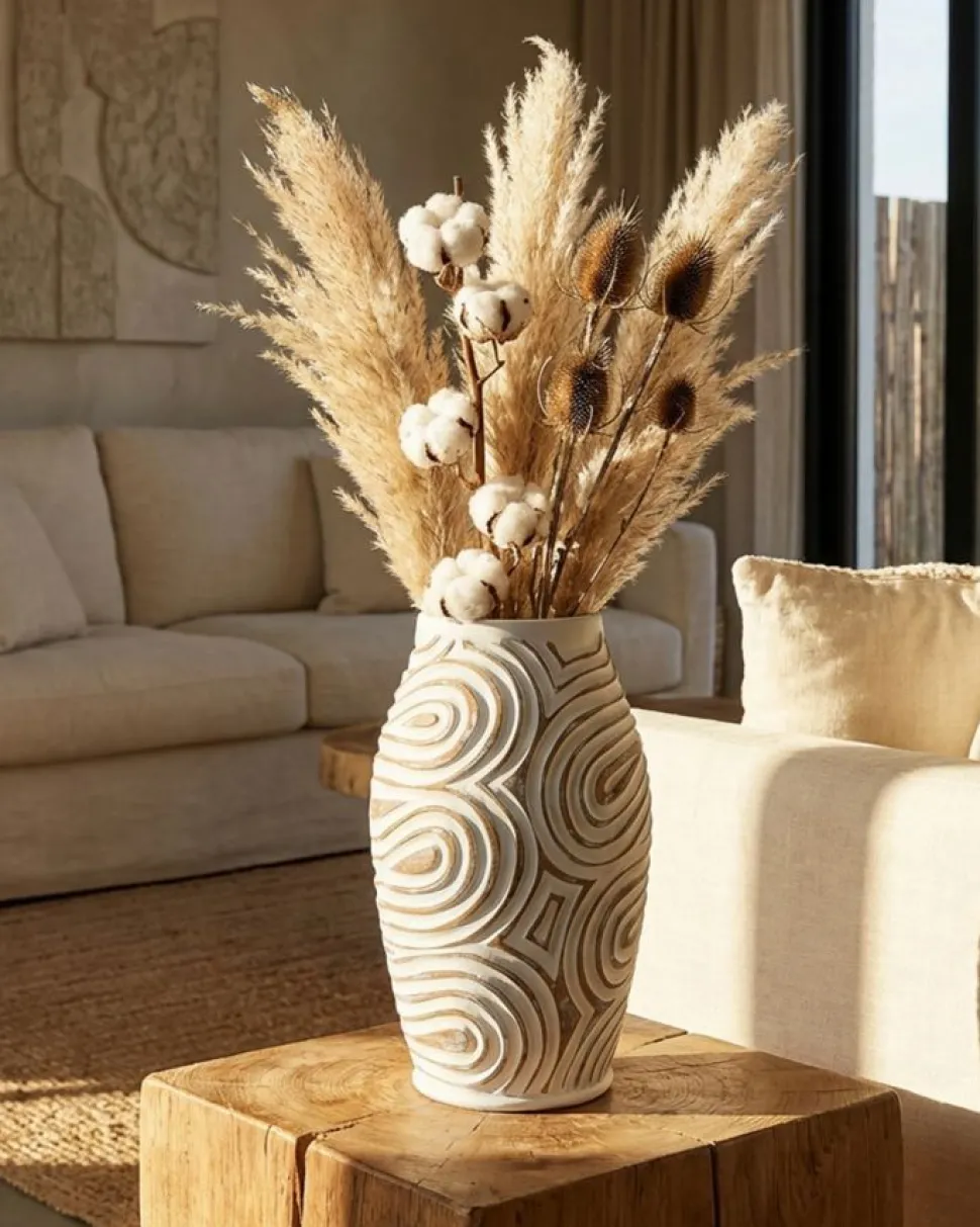 Vase en résine Oblix décorations en spirale