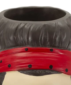 Vase Femme Hollywood Polyresine Noir et Rouge