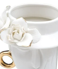 Vase femme porcelaine blanche décorations dorées