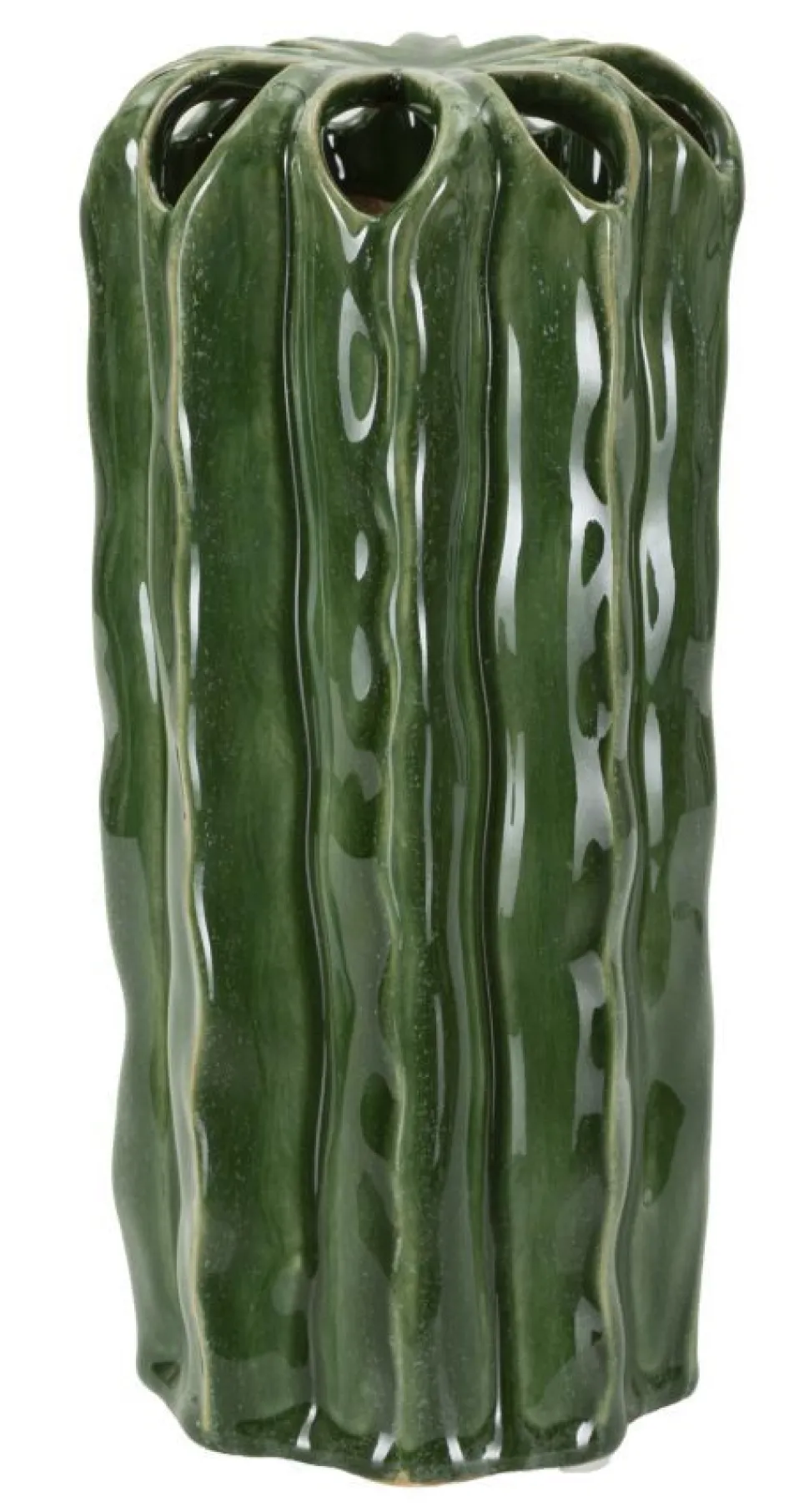 Vase haut effet cactus vert