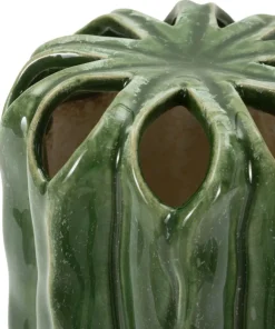 Vase haut effet cactus vert