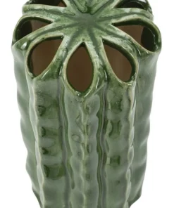 Vase haut effet cactus vert