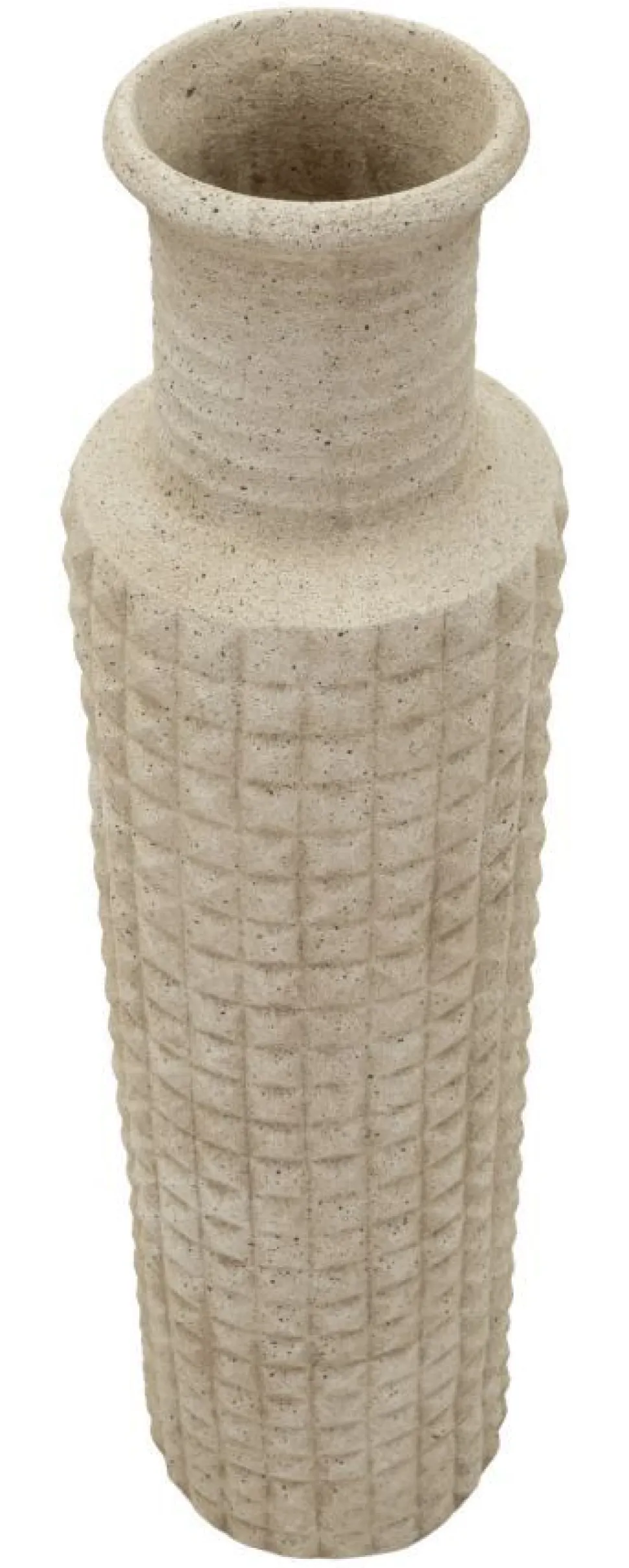 Vase haut en surface sablée couleur Pierre naturelle