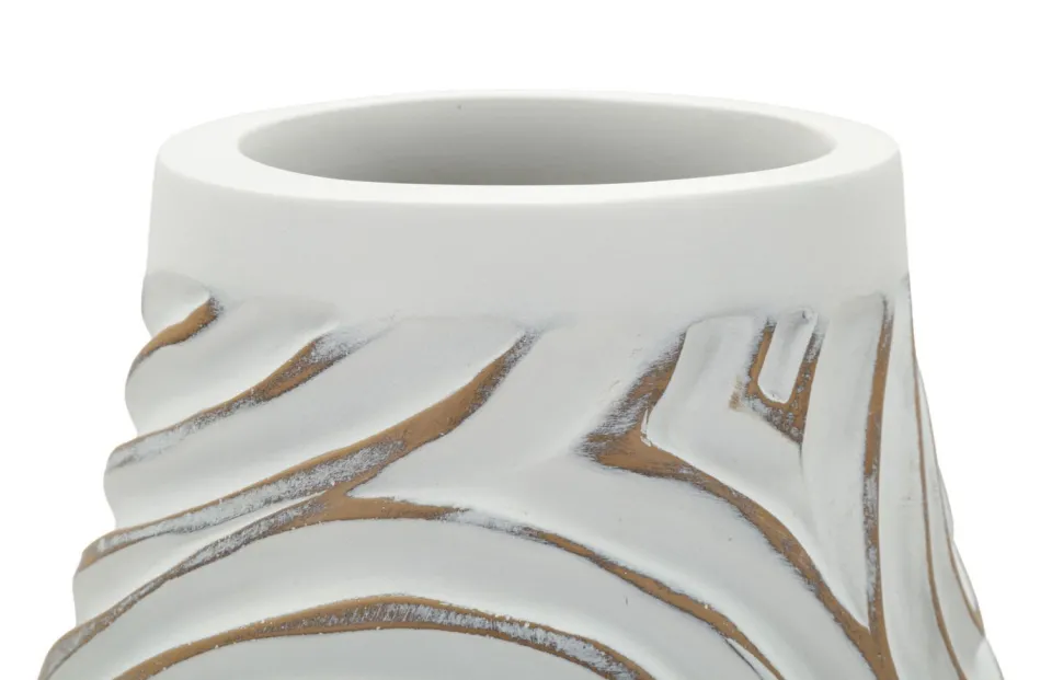 Vase haut Oblix en résine décoré spirale