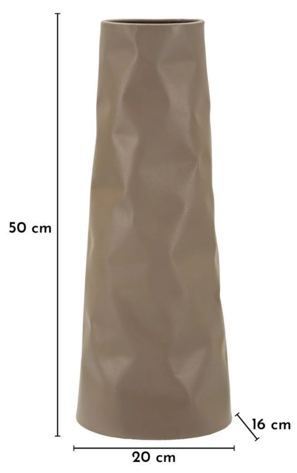 Vase moderne irrégulier Norimberga finition beige
