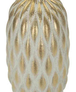 Vase Pépitas or et blanc