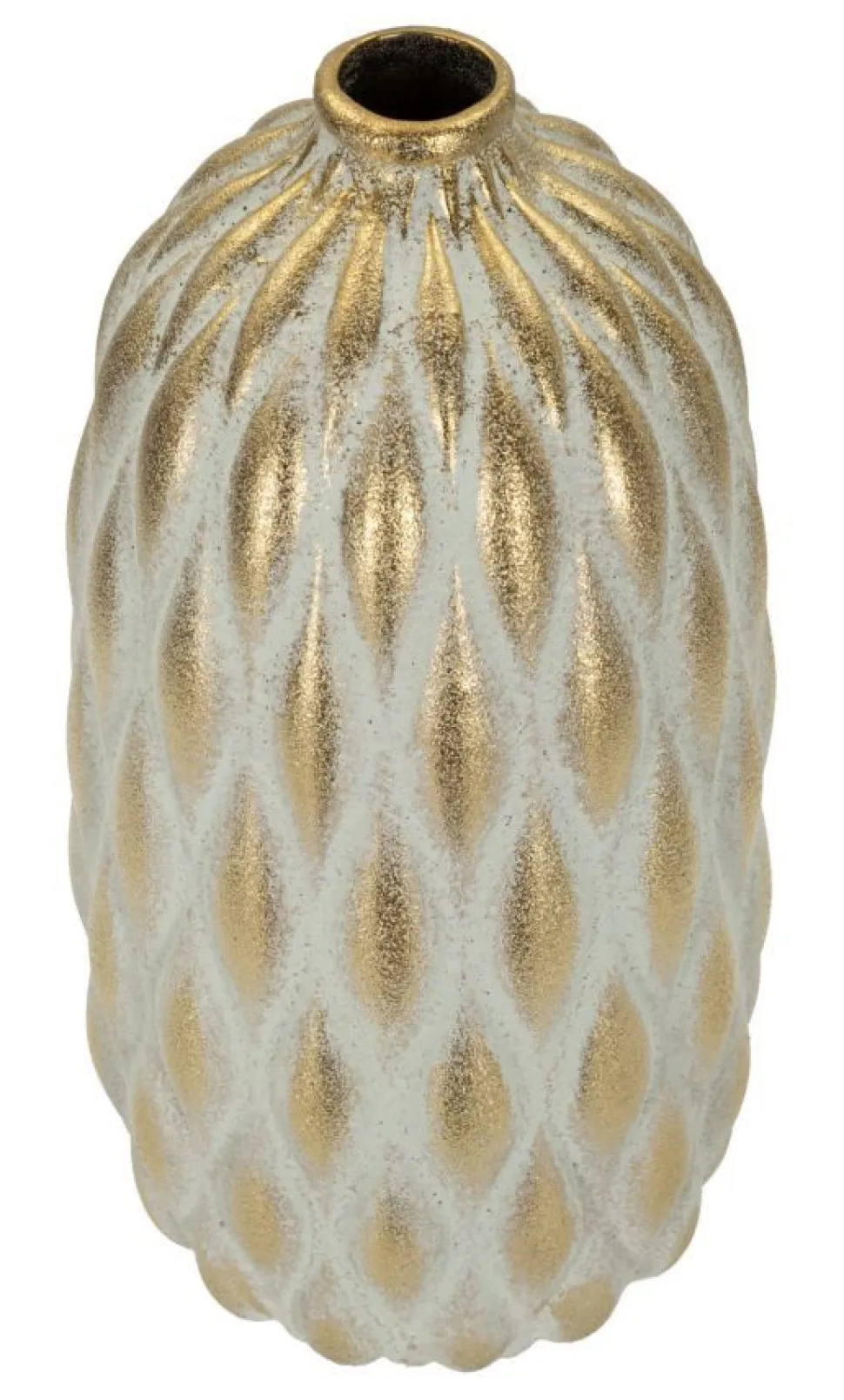 Vase Pépitas or et blanc