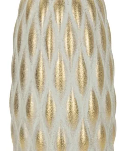 Vase Pépitas or et blanc