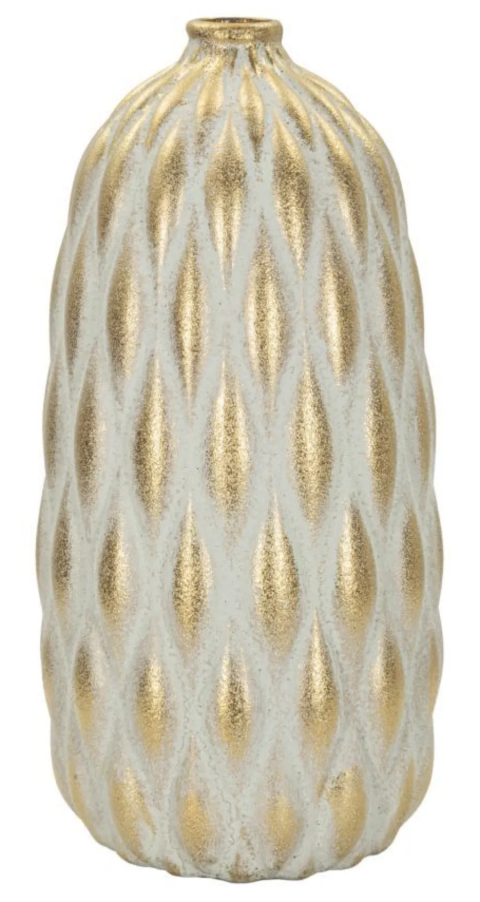 Vase Pépitas or et blanc