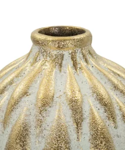 Vase Pépitas or et blanc