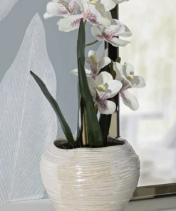 Vase rond effet perlé