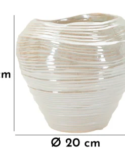 Vase rond effet perlé