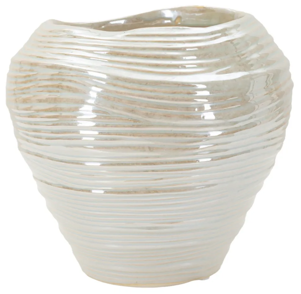 Vase rond effet perlé