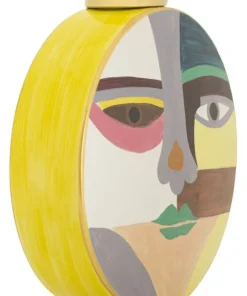 Vase rond Piccassy design cubiste couleurs vives