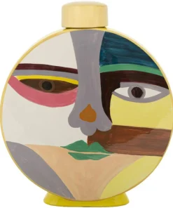Vase rond Piccassy design cubiste couleurs vives