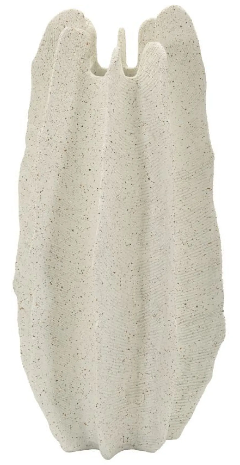 Vase sculptural en résine polyester Beige