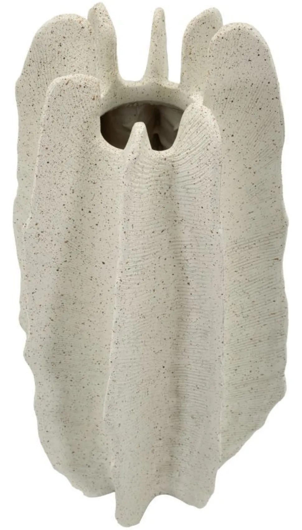 Vase sculptural en résine polyester Beige