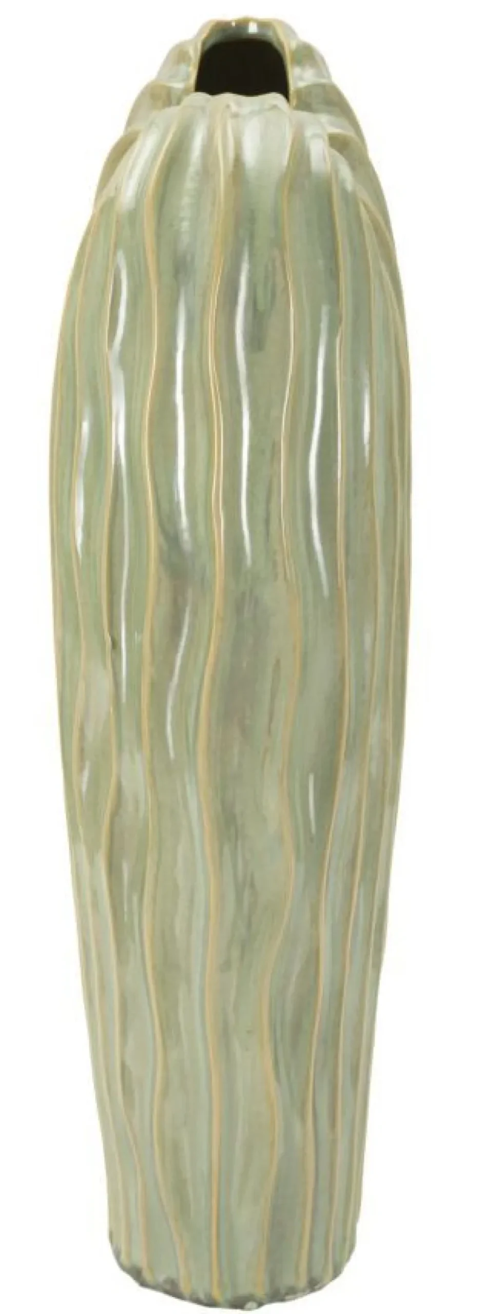 Vase sinueux finition brillante couleur neutre
