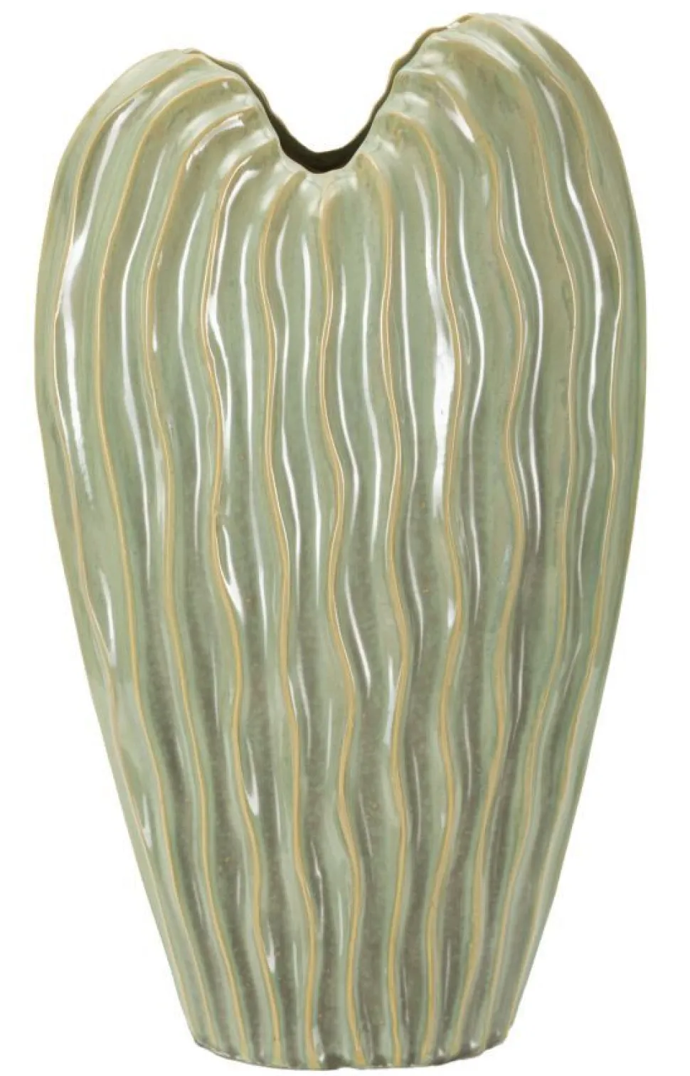 Vase sinueux finition brillante couleur neutre