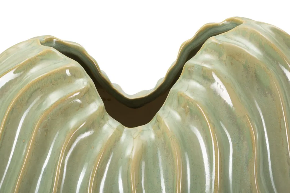 Vase sinueux finition brillante couleur neutre