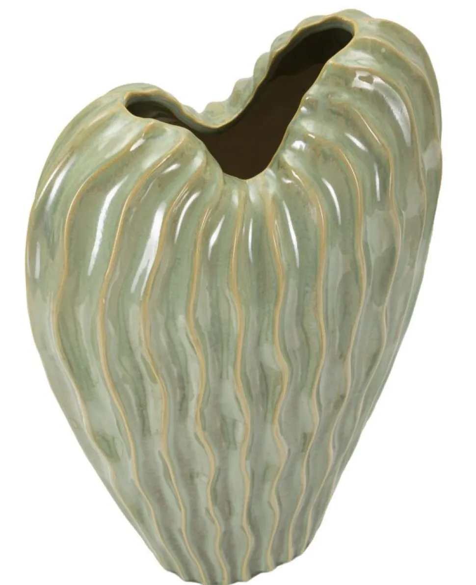 Vase sinueux finition brillante couleur neutre