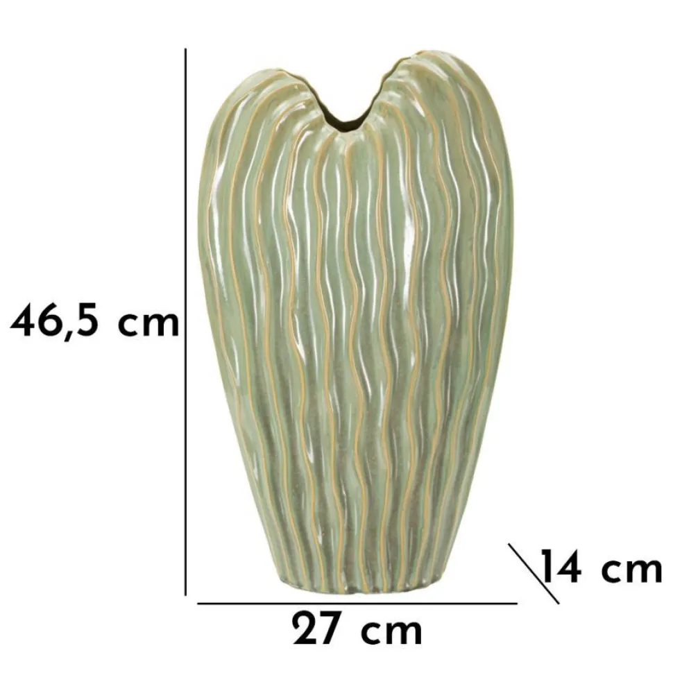 Vase sinueux finition brillante couleur neutre
