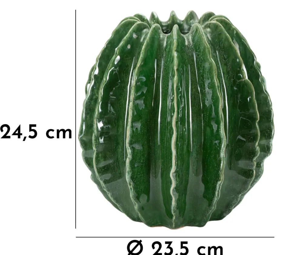 Vase sphérique vert vif