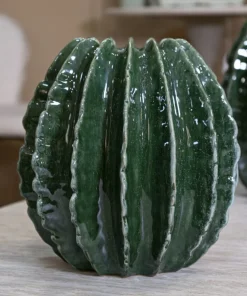 Vase sphérique vert vif