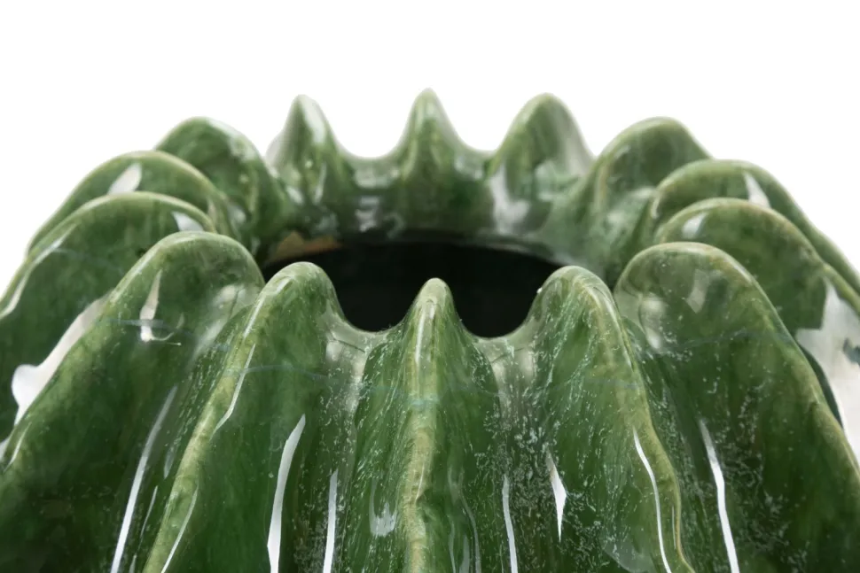 Vase sphérique vert vif