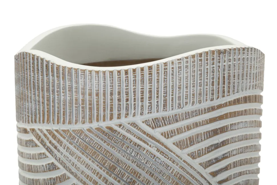 Vase Woodey Résine effet Bois