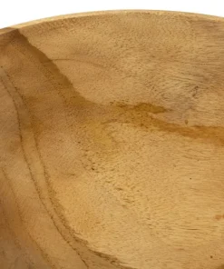 Vide-sac en teck recyclé avec poignée artisanale