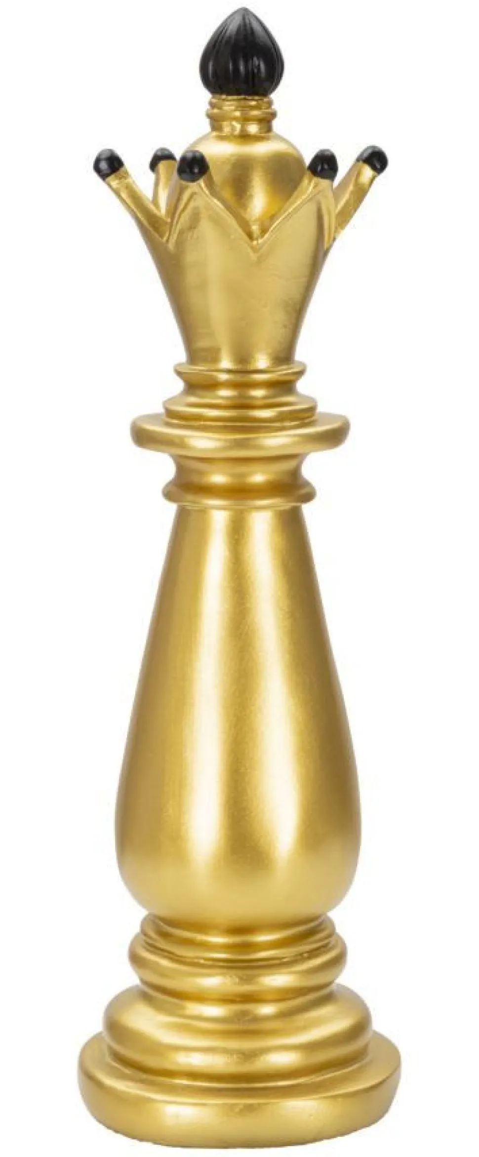 Évêque d'échecs Polyrésine Doré décorations Noires