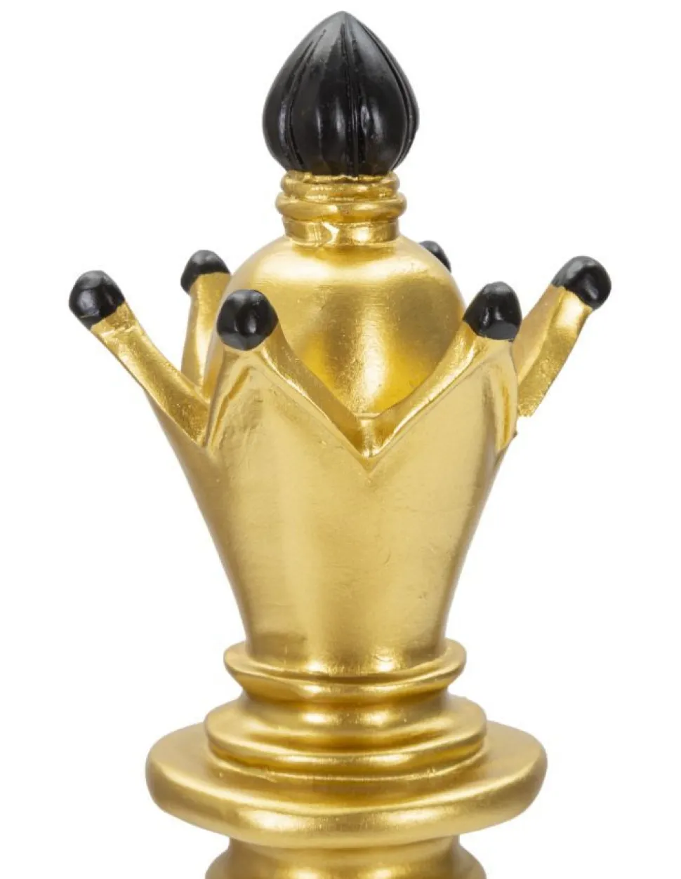 Évêque d'échecs Polyrésine Doré décorations Noires