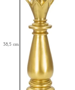 Évêque d'échecs Polyrésine Doré décorations Noires